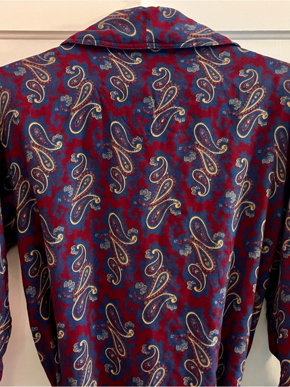 Unisex Classic Paisley Robe with Belt - Picture 3 of 5